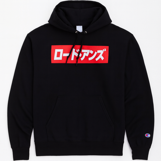 Lord Anzu × Champion Box Logo Hoodie