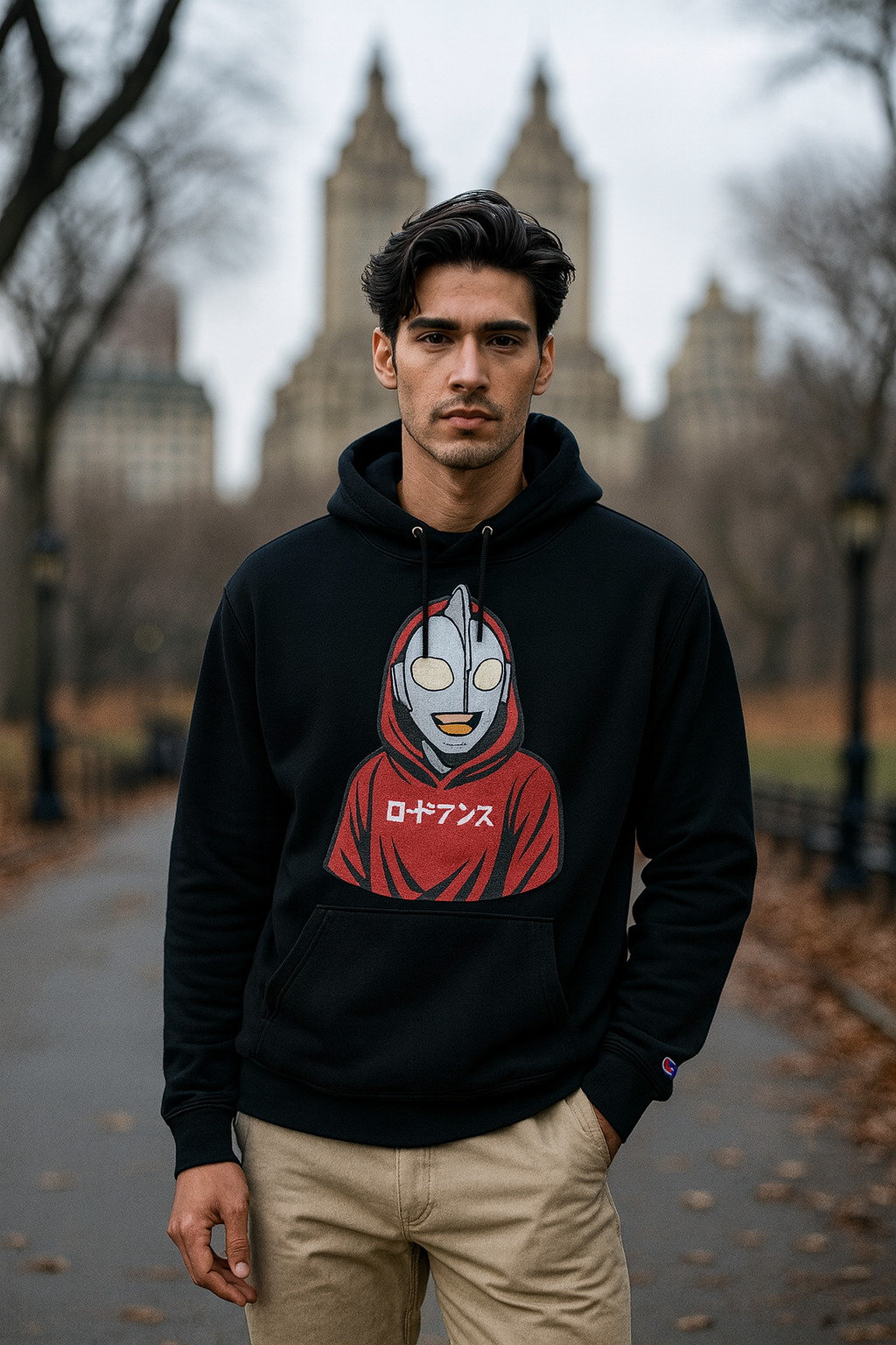Lord Anzu × Champion Mask Hoodie