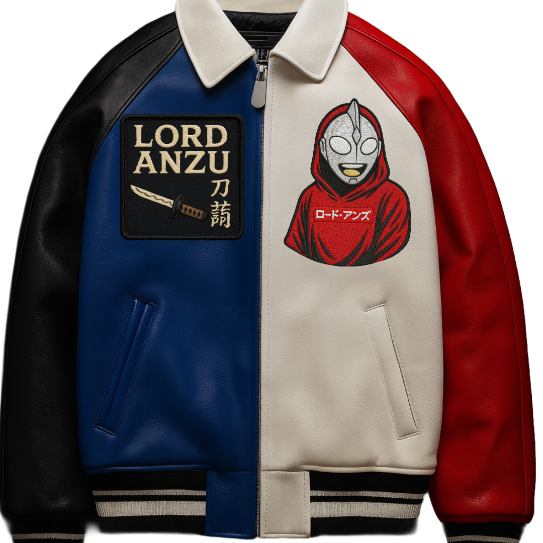 House of Anzu Lord Anzu x Avirex Leather Varsity Jacket