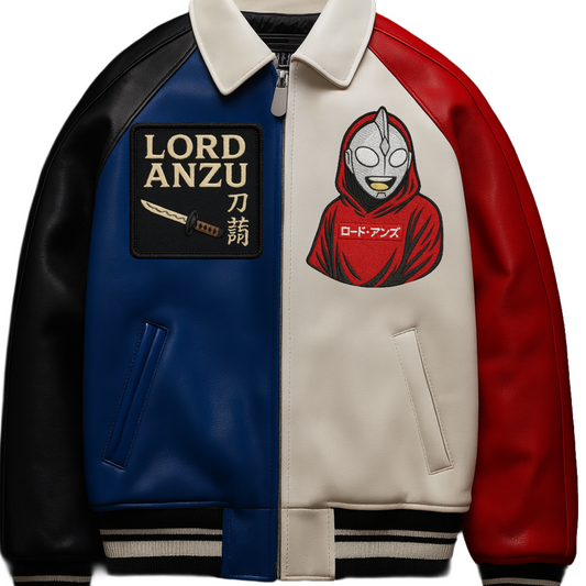 House of Anzu Lord Anzu x Avirex Leather Varsity Jacket